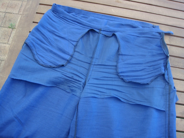 Blue linen trousers (inside)